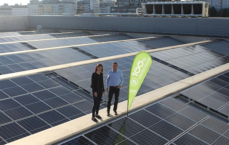 ÖBB mit 7.000m² Photovoltaikanlage in Wien Matzleinsdorf