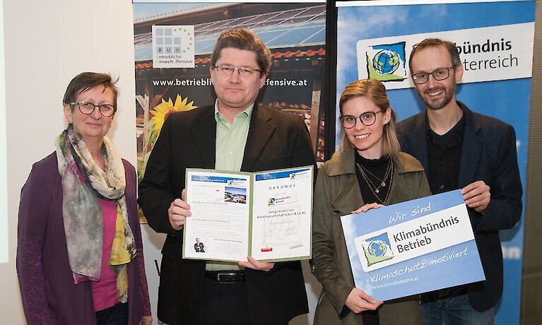 Design Center Linz zum Klimabündnisbetrieb ausgezeichnet