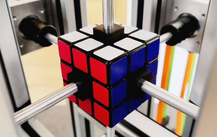 Diplomarbeit Rubik´s Cube Solver : Zauberwürfel blitzschnell automatisch lösen mit Automatisierungstechnik von SIGMATEK